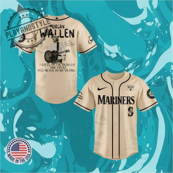 Seattle Mariners Morgan Wallen 2025 Im The Problem Tour Baseball Jersey playandstyle 1