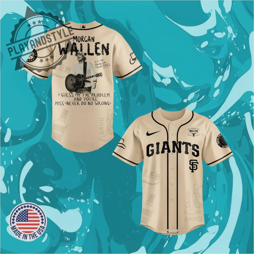 "Explore Unique Sports Jerseys: Football, Baseball, Heritage, Music Themes" 16 San Francisco Giants Morgan Wallen 2025 Im The Problem Tour Baseball Jersey