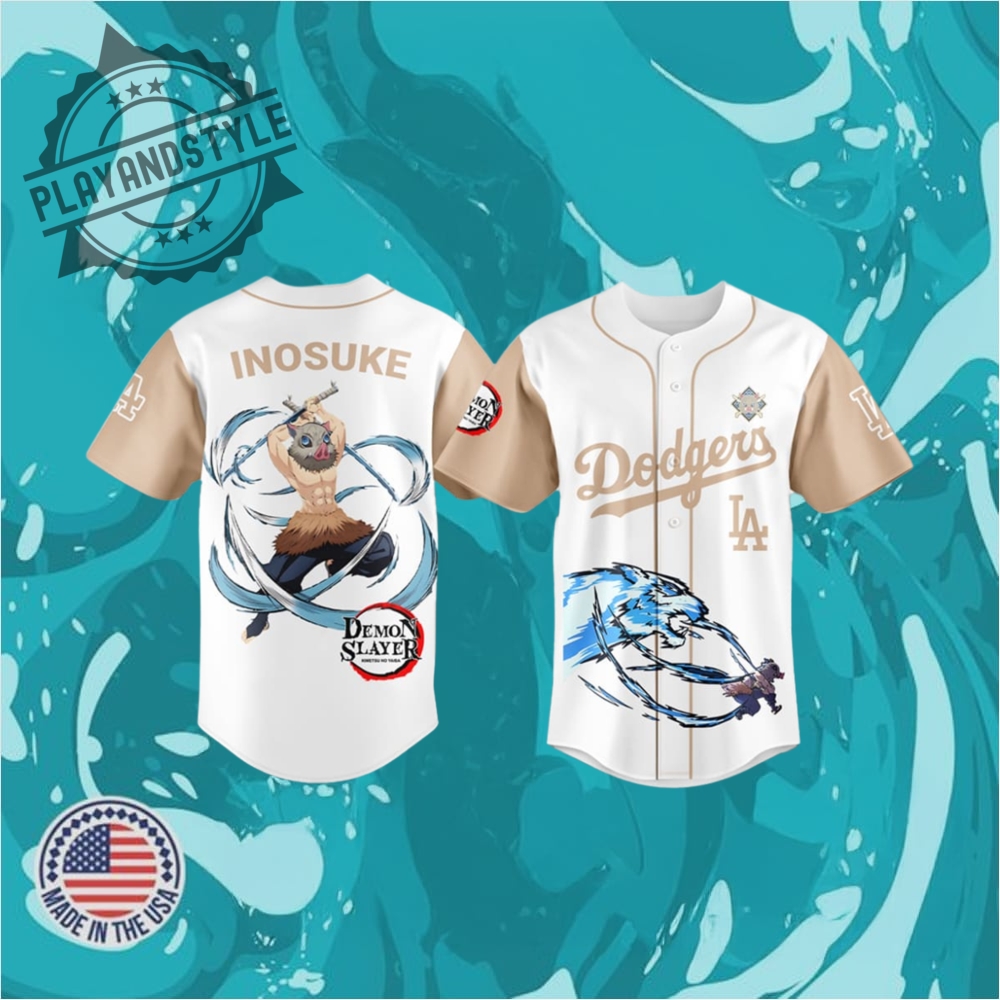 "Explore Unique Sports Jerseys: Football, Baseball, Heritage, Music Themes" 23 La Dodgers X Demon Slayer Hashibira Inosuke Jersey 2025