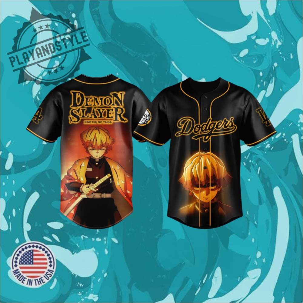 "Explore Unique Sports Jerseys: Football, Baseball, Heritage, Music Themes" 25 Los Angeles Dodgers Kimetsu No Yaiba Zenitsu Jersey 2025
