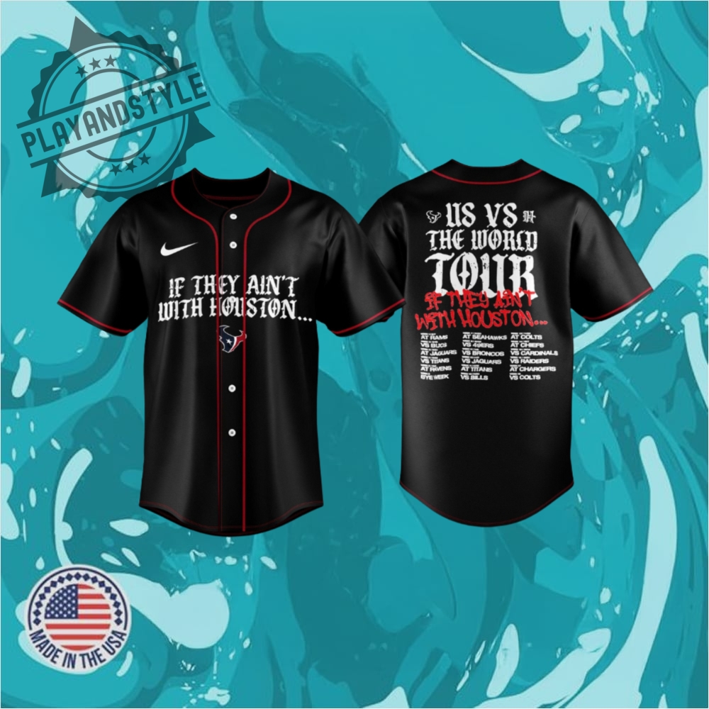 Houston Texans The Vs World Tour 2025 Baseball Jersey