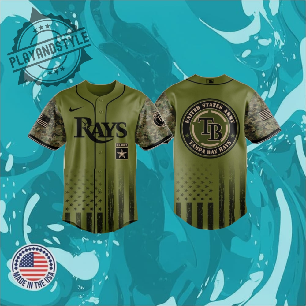 Tampa Bay Rays Mlb X Army Military Appreciation Night Baseball Jersey