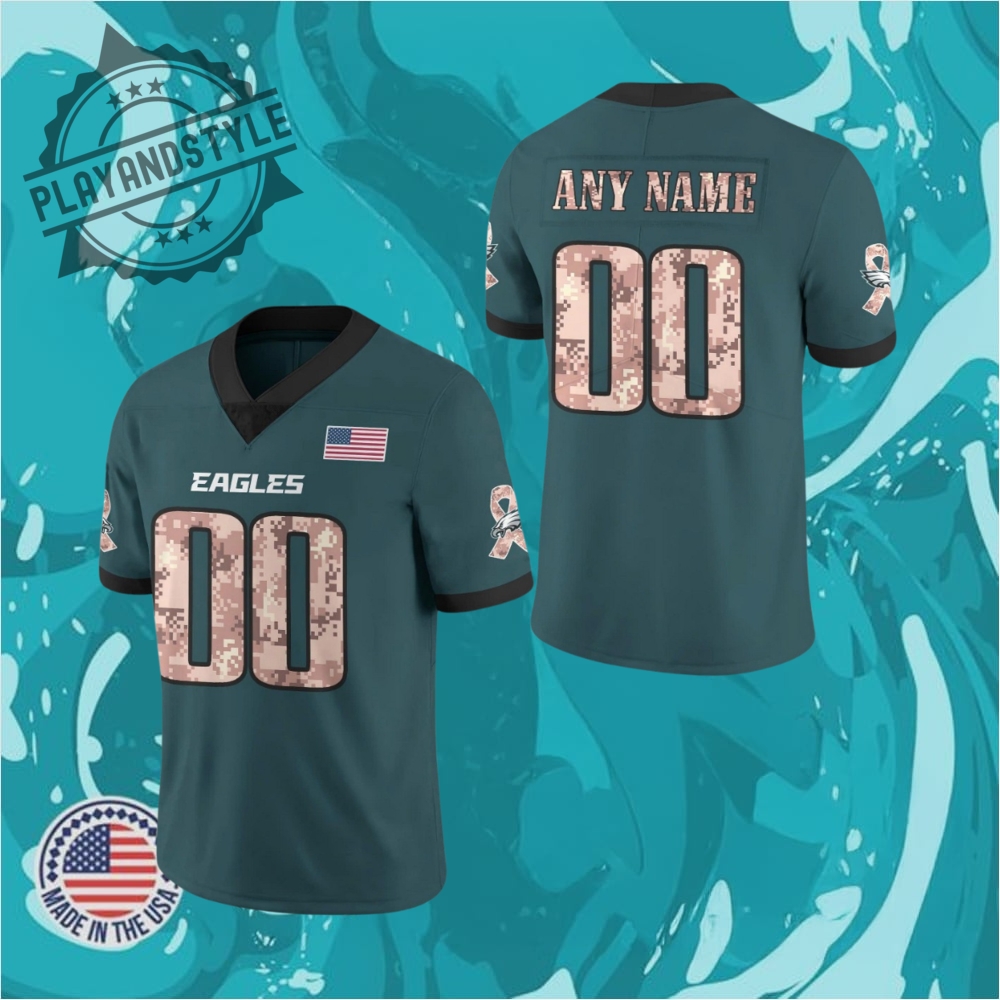 The 2025 Eagles X Military Day Football Green Jersey