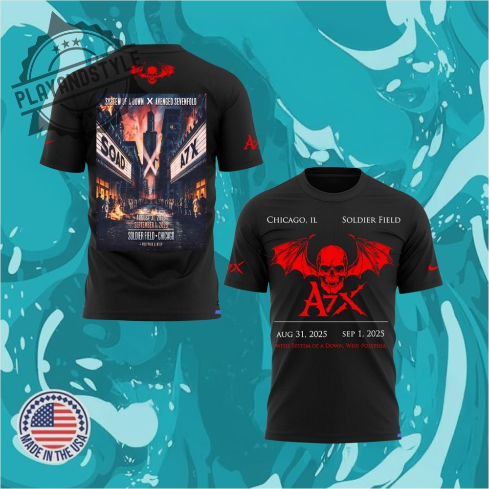 Avenged Sevenfold 2025 Chicago Tour Shirt
