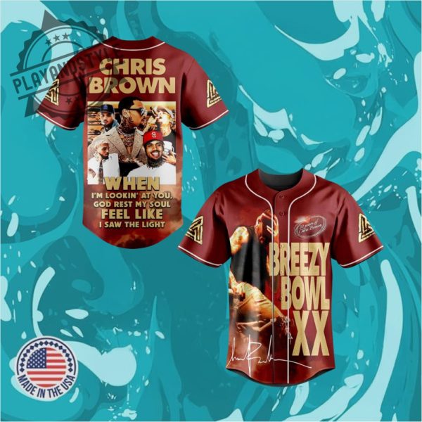 Chris Brown Breezy Bowl Xx Custom Baseball Jersey playandstyle 1