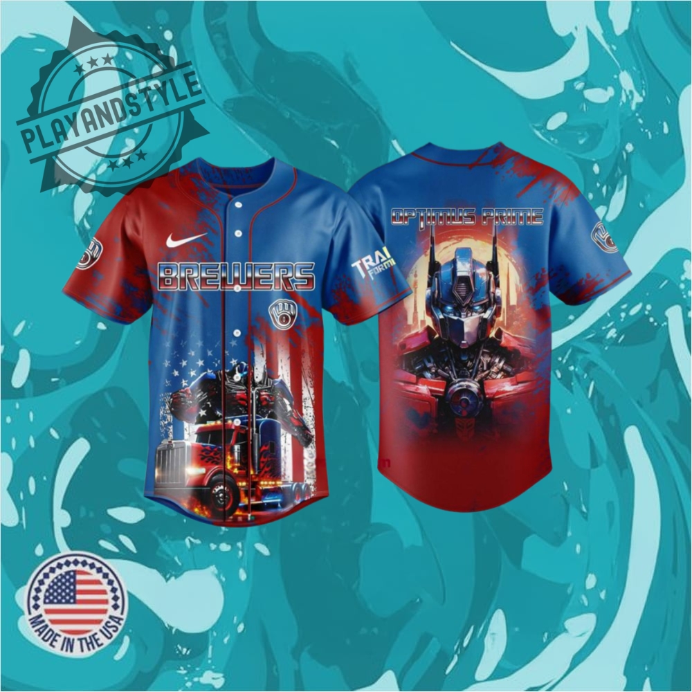 Milwaukee Brewers X Optimus Prime In Transformers 2025 Limited Edition Baseball Jersey