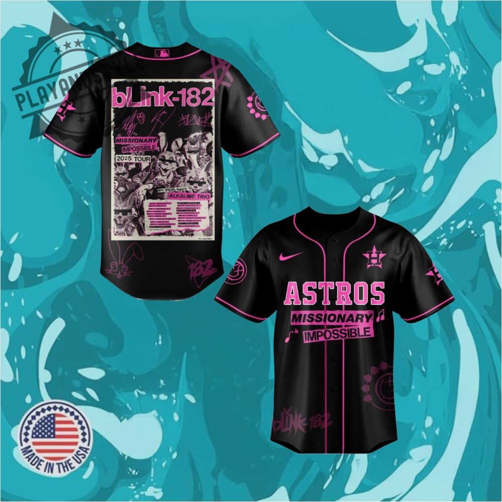 Houston Astros Blink182 Missionary Impossible Tour 2025 Baseball Jersey