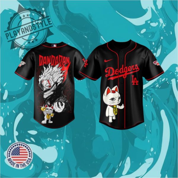 Los Angeles Dodgers X Dandadan Collab 2025 Limited Jersey playandstyle 1