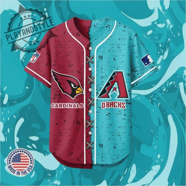 Arizona Cardinals Mix Arizona Diamondbacks Sporty New Design Baseball Jersey playandstyle 1