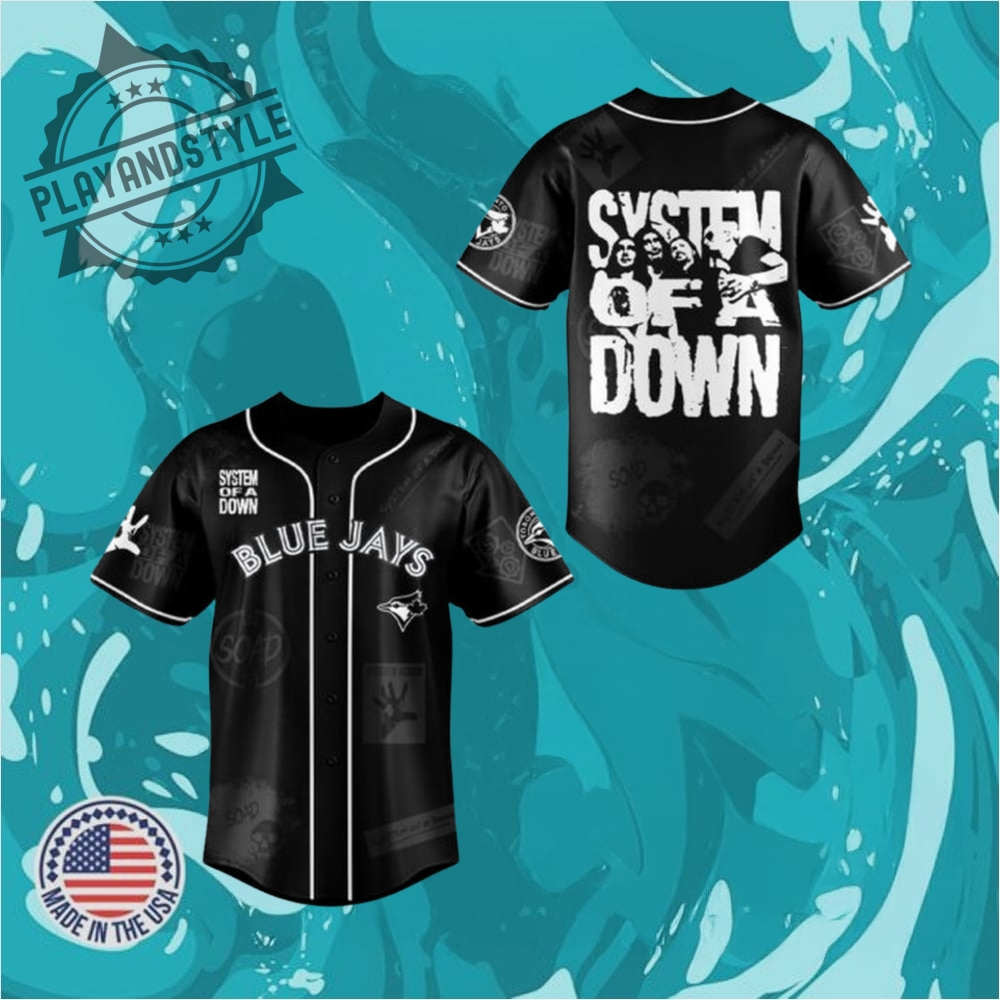 System Of A Down Collab Toronto Blue Jays Limited Edition Baseball Jersey 1 System Of A Down Collab Toronto Blue Jays Limited Edition Baseball Jersey
