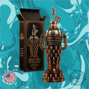 Indy 500 110th Anniversary Borg-Warner Trophy Whiskey Bottle