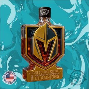Vegas Golden Knights 2026 Western Conference Champions Whiskey Bottle