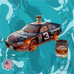 Dale Earnhardt 75th Anniversary No. 3 Legend Chevrolet Monte Carlo Whiskey Bottle