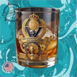 Paris Saintgermain Uefa League Champions 2026 Winners Whiskey Glass