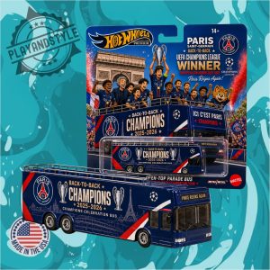 Backtoback Champions 164 Diecast Bus  Paris Victory Parade Edition