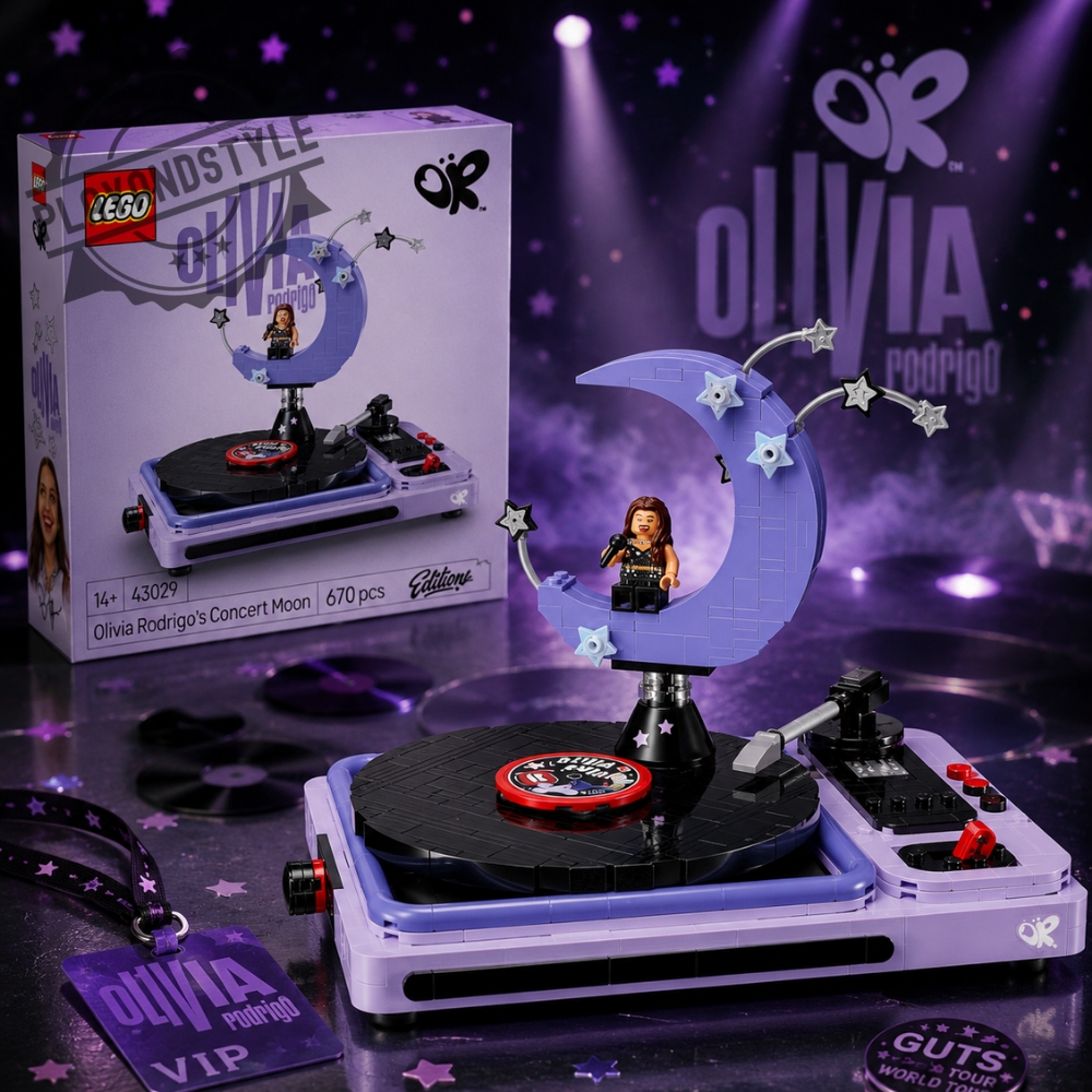 Brick Olivia Rodrigo Concert Moon Turntable Building Set Limited Edition Fan Collectible 3 Brick Olivia Rodrigo Concert Moon Turntable Building Set Limited Edition Fan Collectible