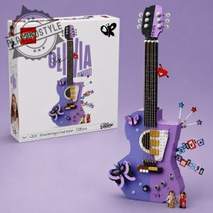 Brick Olivia Rodrigo Purple Guitar Building Set Music Fan Collectible Display Model 1 Brick Olivia Rodrigo Purple Guitar Building Set Music Fan Collectible Display Model playandstyle 2